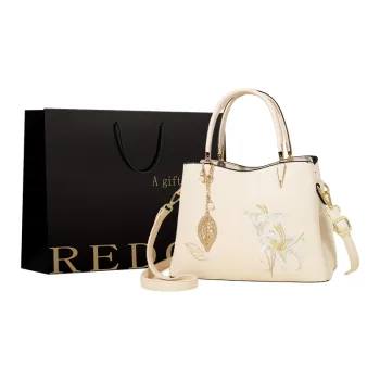 REDOO PU Handbag Women's Khaki/Sky Blue/Ecru