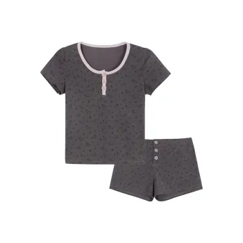 Xiang Ning Pai Pajama Set Women's Chocolate