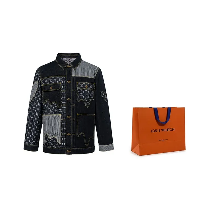 LOUIS VUITTON X Nigo Monogram Crazy Denim Workwear Jacket-14
