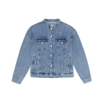 GUESS Denim Jackets Men Blue