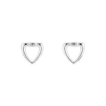 GUCCI 925 Sterling Silver Stud Earrings Unisex Silver