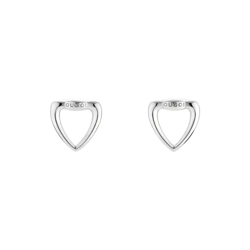 GUCCI 925 Sterling Silver Stud Earrings Unisex Silver