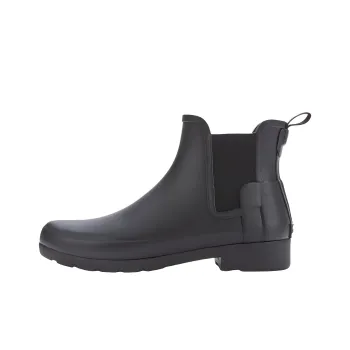 HUNTER Short Chelsea Boots Women's Black