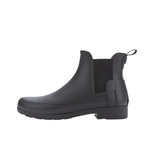 HUNTER Short Chelsea Boots Women's Black
