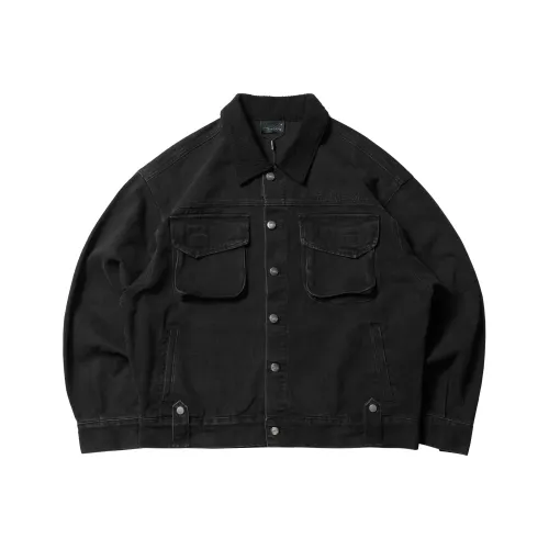 THEWIZBRAND Fitted Moderate Denim Jacket Unisex