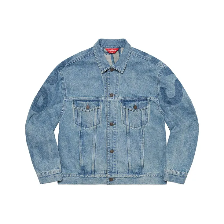 Supreme Inset Logo Denim Trucker Jacket-2