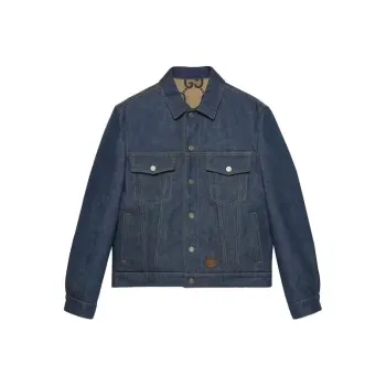 GUCCI Denim Jacket Men's Multicolor