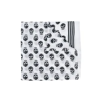 Alexander McQueen Modal, Wool Knit Scarves Women's White