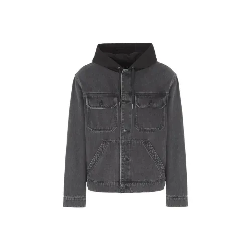 ARMANI EXCHANGE FW23 Denim badminton jacket Men's Denim Black