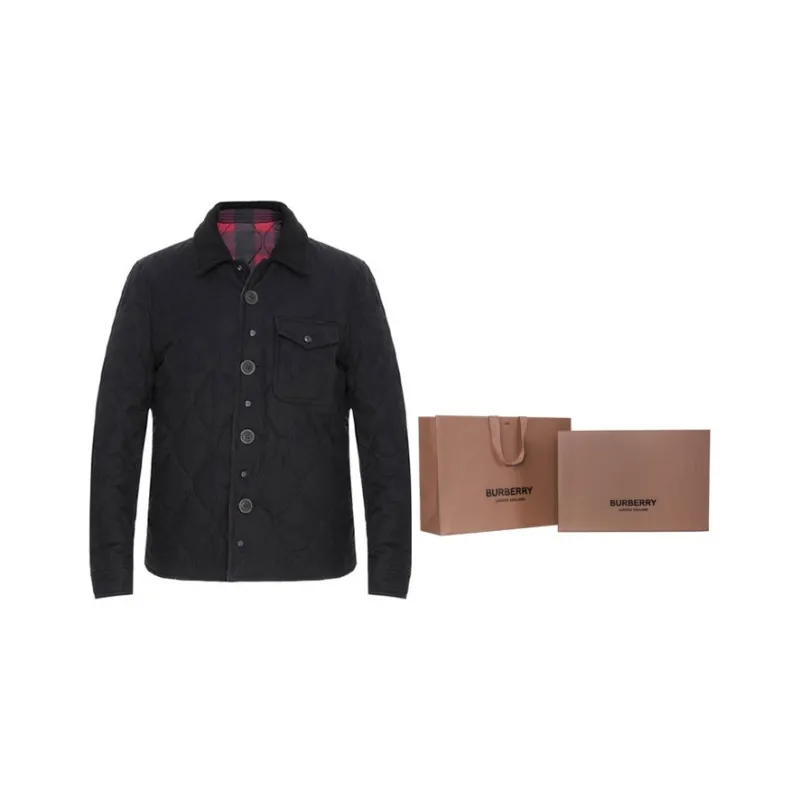 Burberry Puffer Jacket Winter Men's Black-4