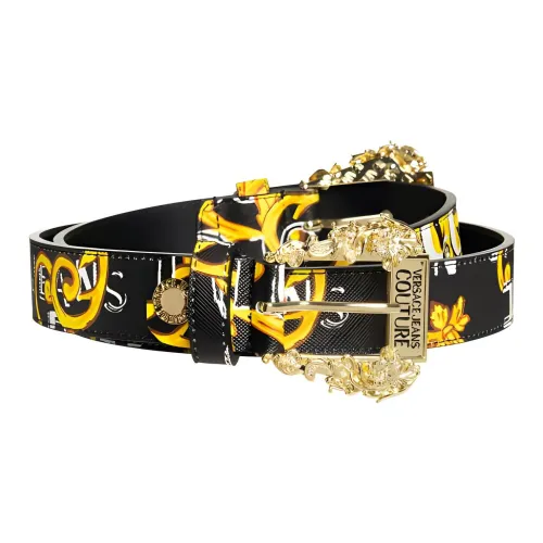VERSACE JEANS COUTURE Leather Belts Women's Black 