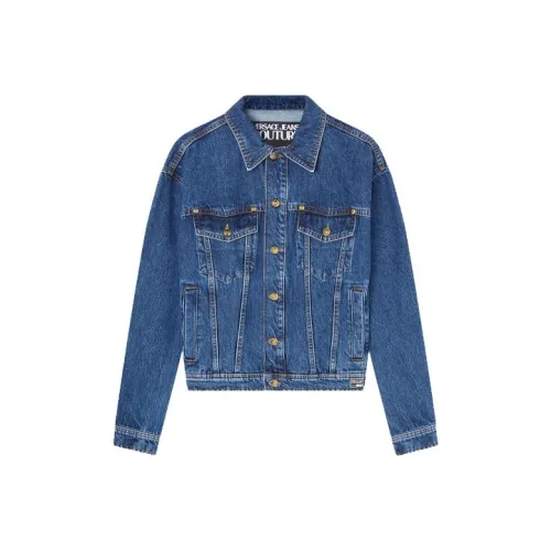 VERSACE JEANS COUTURE Denim Jackets Men Blue