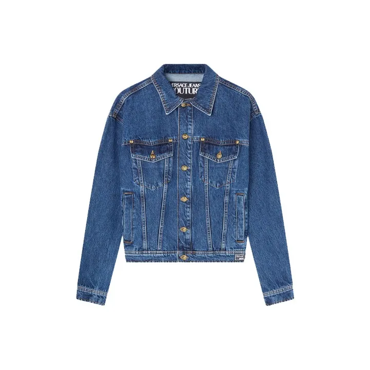 VERSACE JEANS COUTURE Denim Jackets Men Blue-0