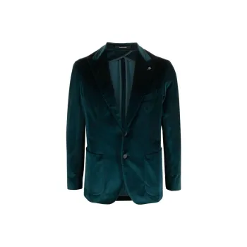 Tagliatore Velvet Single-breasted Blazer
