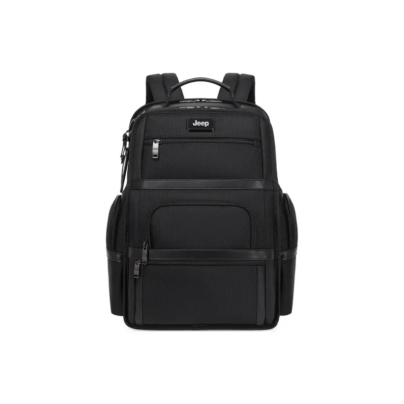Jeep Microfiber Backpack Laptop Bag Regular Men's Black-0