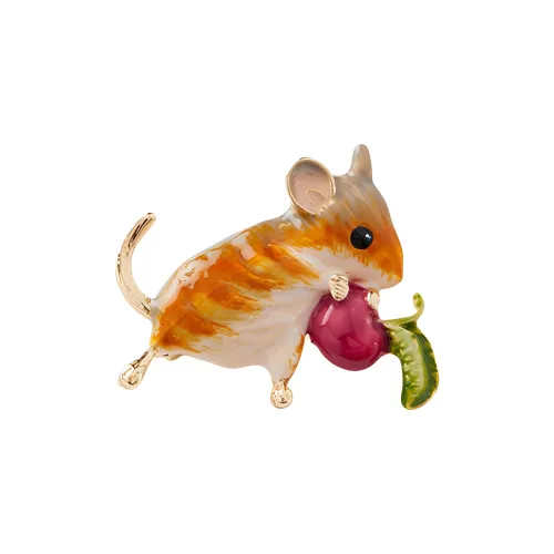 Fable 18k Real Gold Electroplated Zinc Alloy Copper Alloy Enamel Brooches Women's Gold