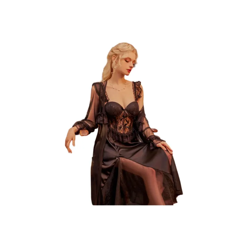 OEING Nightgown Women's Gift Box Set Black-1