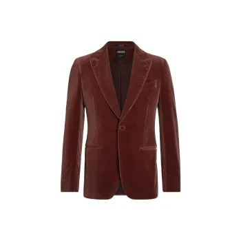 Ermenegildo Zegna Single breasted Velvet Blazer