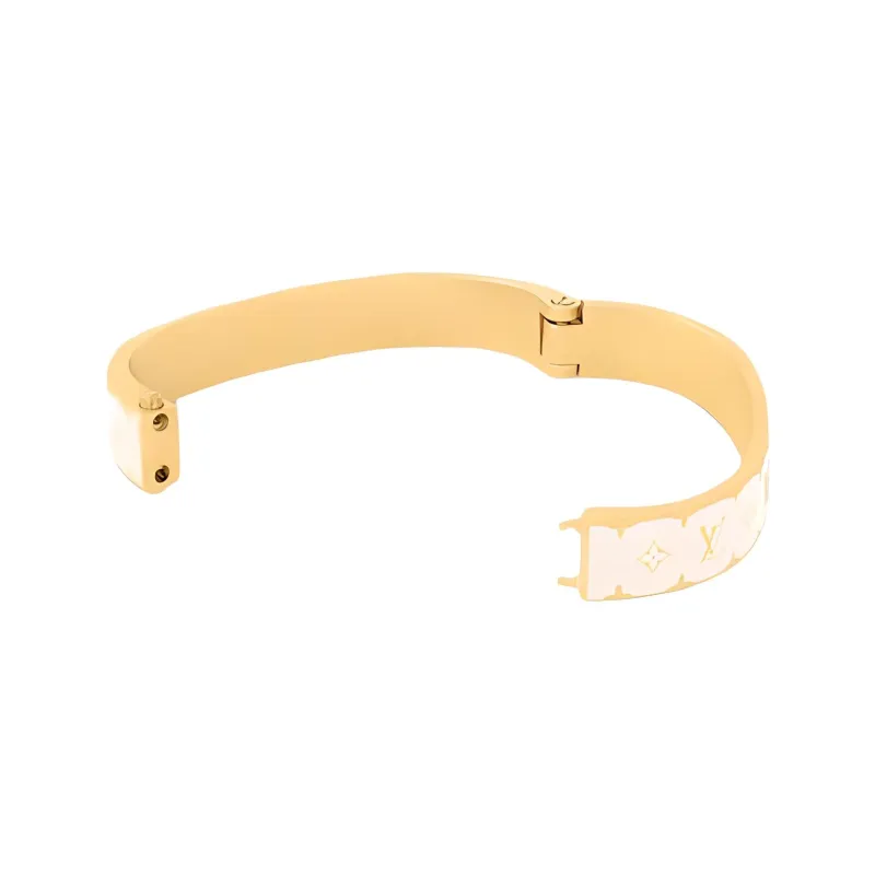 LOUIS VUITTON Enamel Metal Bangles Unisex Purple-2