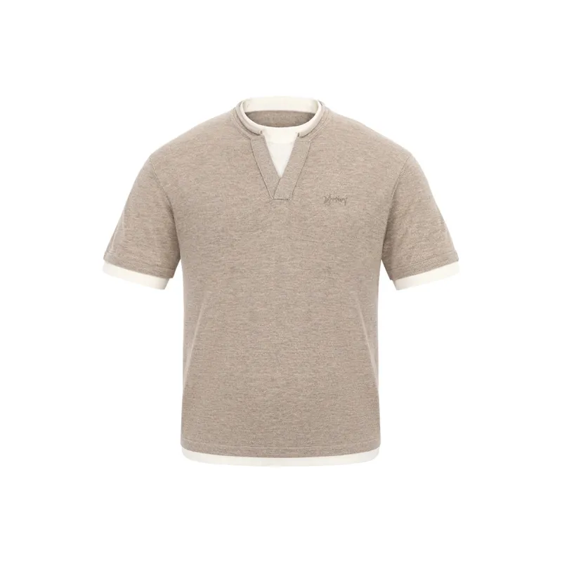 MOONWAV Knitted Fabric Short Sleeved T Shirts Unisex-5