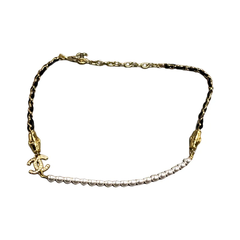 CHANEL Necklaces Unisex Gold-1