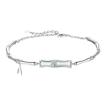 Asia Star Hetian Jade Bracelets Pale Greenish White Jade Women's