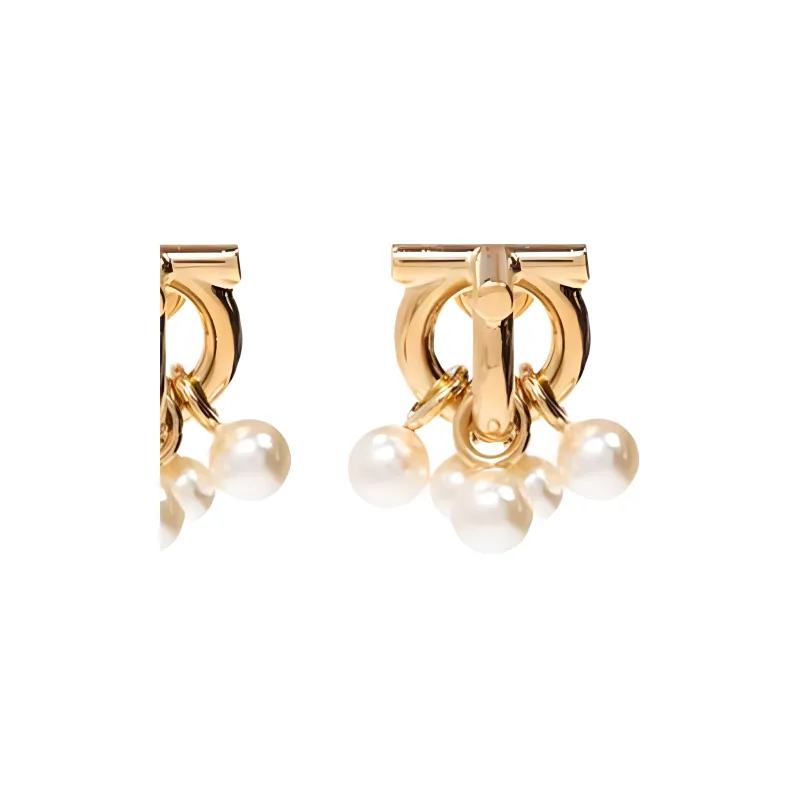 FERRAGAMO Brass Earrings Women's Gold-2