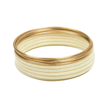 CHANEL 2010s Logo engraved Bangles Set