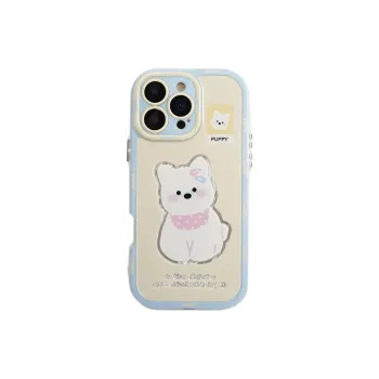 Sopi Acrylic Material Cream Camlet West Highland Phone Cases Compatible With IPhone 16/15 Pro Max/Apple 13/14 Pro/Max