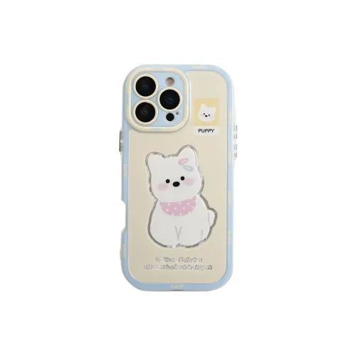 Sopi Acrylic Material Cream Camlet West Highland Phone Cases Compatible With IPhone 16/15 Pro Max/Apple 13/14 Pro/Max