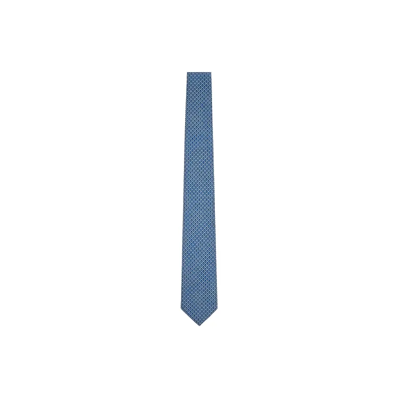 Ferragamo Gancini print Silk Tie-0