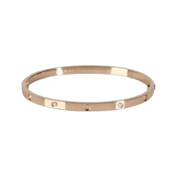 Cartier 18K Rose Gold Small Love Diamond Bangle