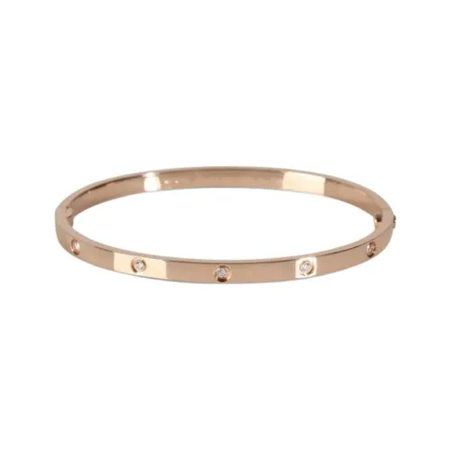 Cartier 18K Rose Gold Small Love Diamond Bangle