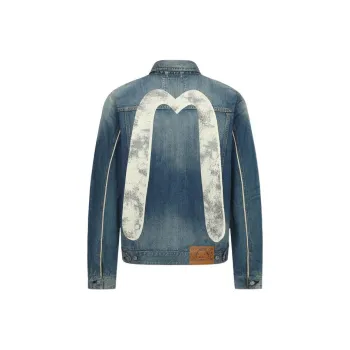 EVISU Denim Jackets Men Blue