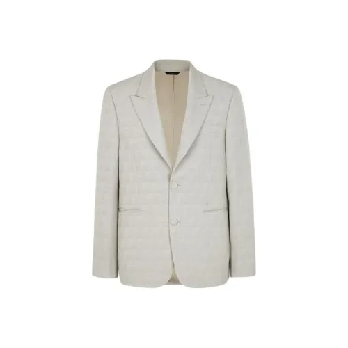 FENDI Logo Jacquard Single Breasted Jacket