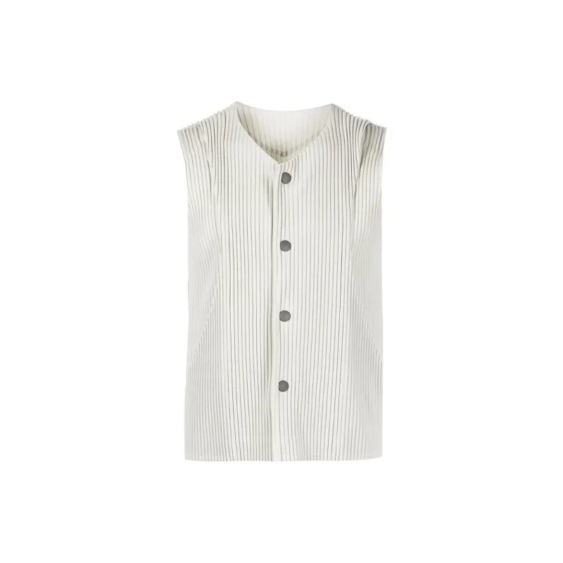 Homme Plissé Issey Miyake Vests Men Gray-0