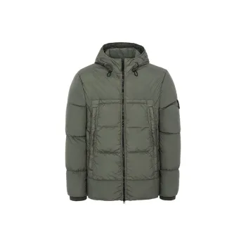 STONE ISLAND Down Jacket Coat Men's Moss Green