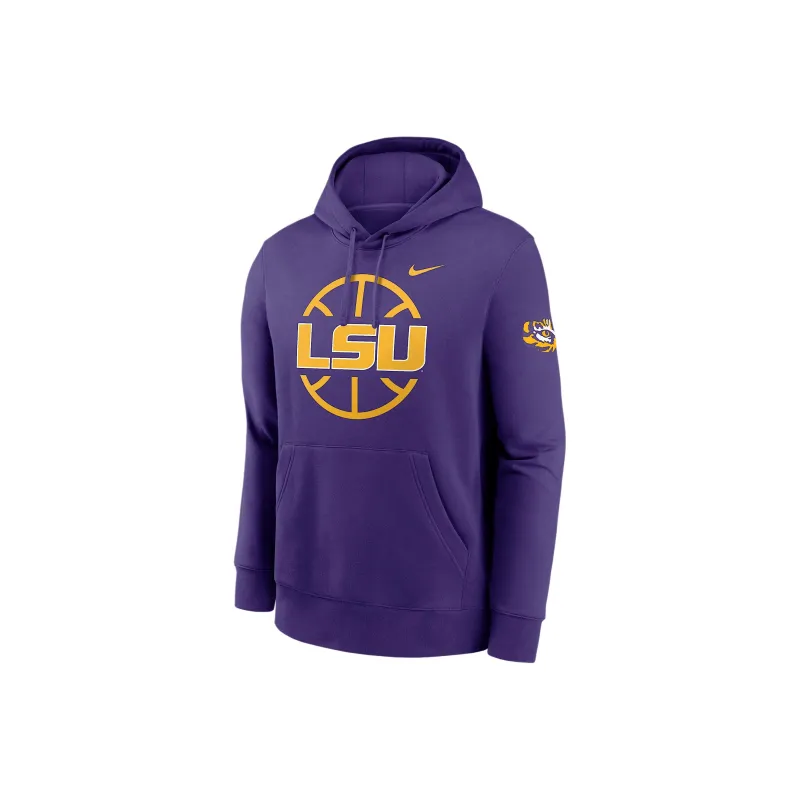 Nike Lsu Tigers Club Basketball Icon College Pullover Hoodie-0