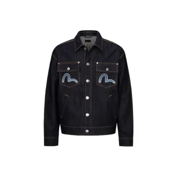 EVISU Denim Jackets Men Denim Blue