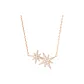 Double Six-Pointed Star Necklace-Rose Gold