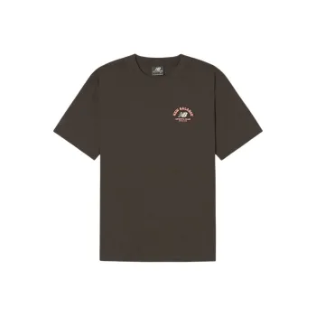 New Balance UNI NB BOYSEMI OVER FIT SPORTS CLUB SINCE 1906 T Shirt Unisex 85 Brown
