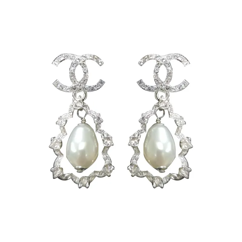CHANEL Earrings Women's Silver-0