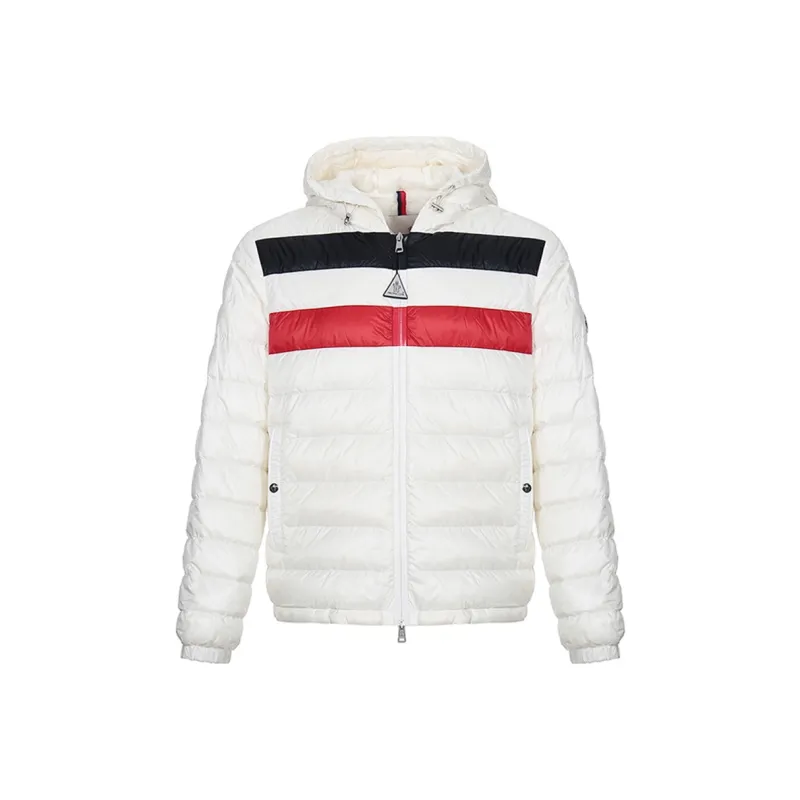 Moncler Down Jackets Men White Blue Red-0