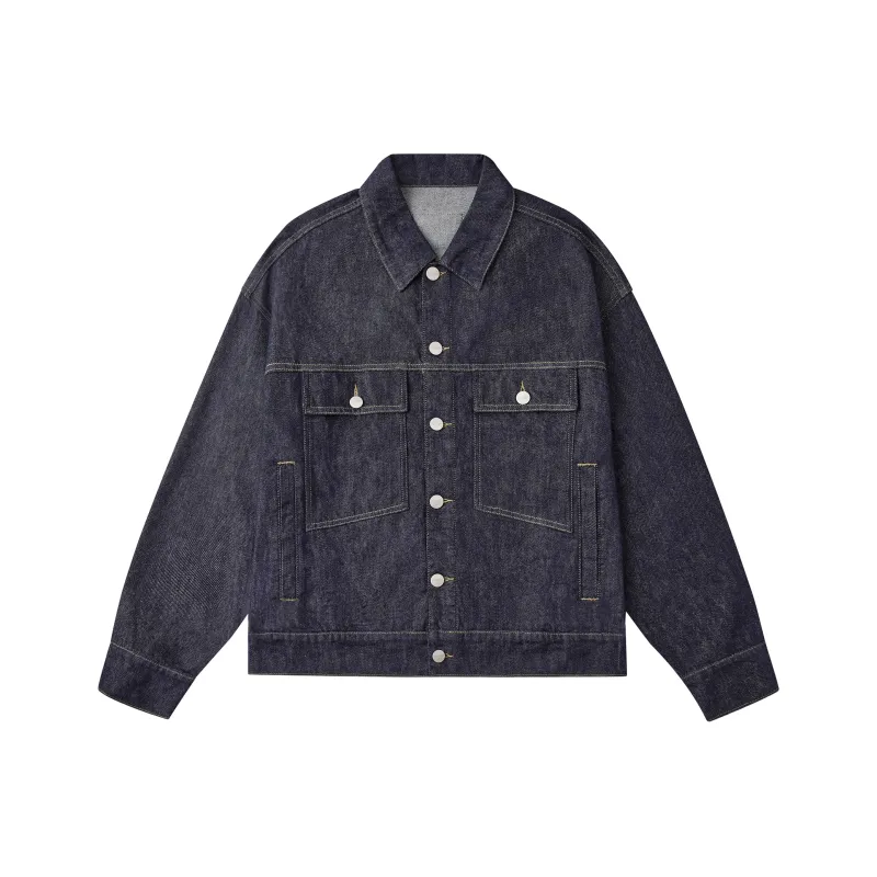 CHINISM Denim Jackets Unisex Blue Denim-0