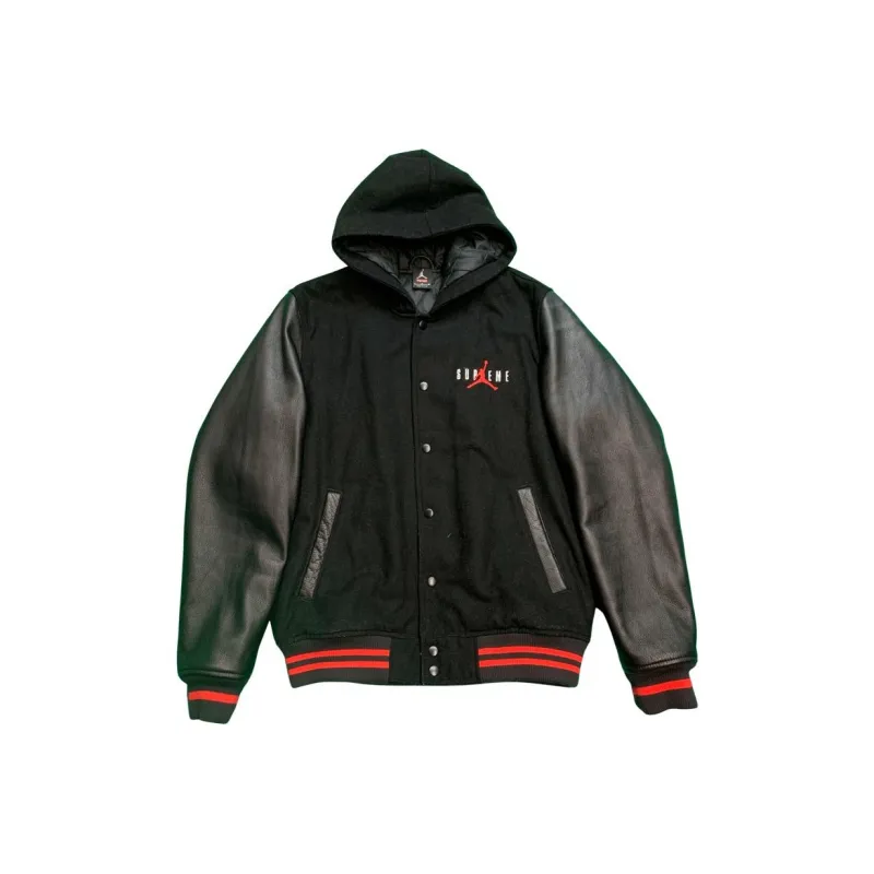 Supreme Jordan Hooded Varsity Jacket-0