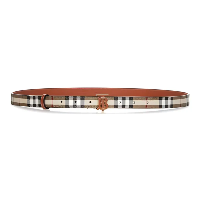 Burberry Cotton Polyester Leather Belts Women's Brown  -0