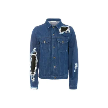 JW Anderson Distressed Button Up Denim Jacket