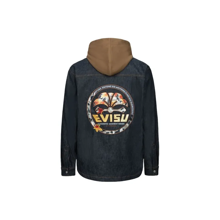 EVISU Denim Jackets Men Denim Blue-0