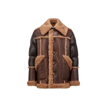 Moncler Grenoble Elbrus Shearling Short Down Jacket