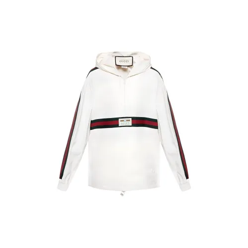 GUCCI Label Cotton Canvas Windbreaker Jacket